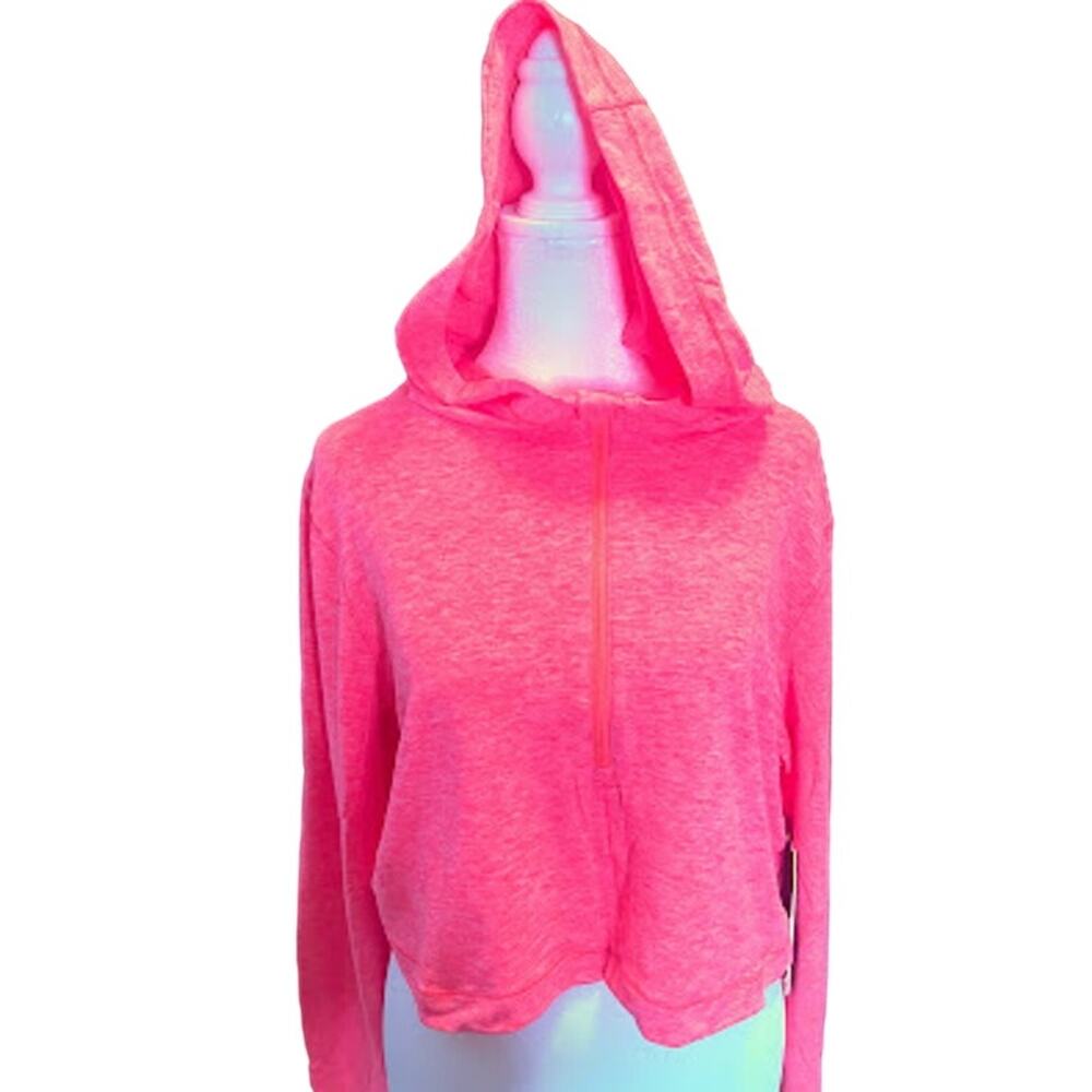 90 Degree by Reflex Pink Half Zip Pullover Hoodie Size Large NWT - Picture 3 of 8